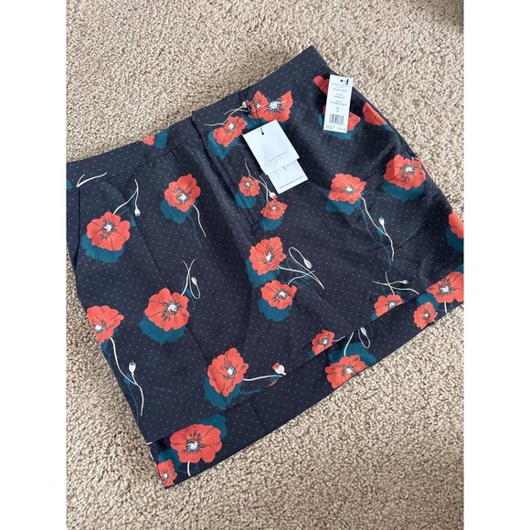 Equipment Femme Delafine Skirt True Black Multi Floral Print, Size 4, NWT - Picture 2 of 7